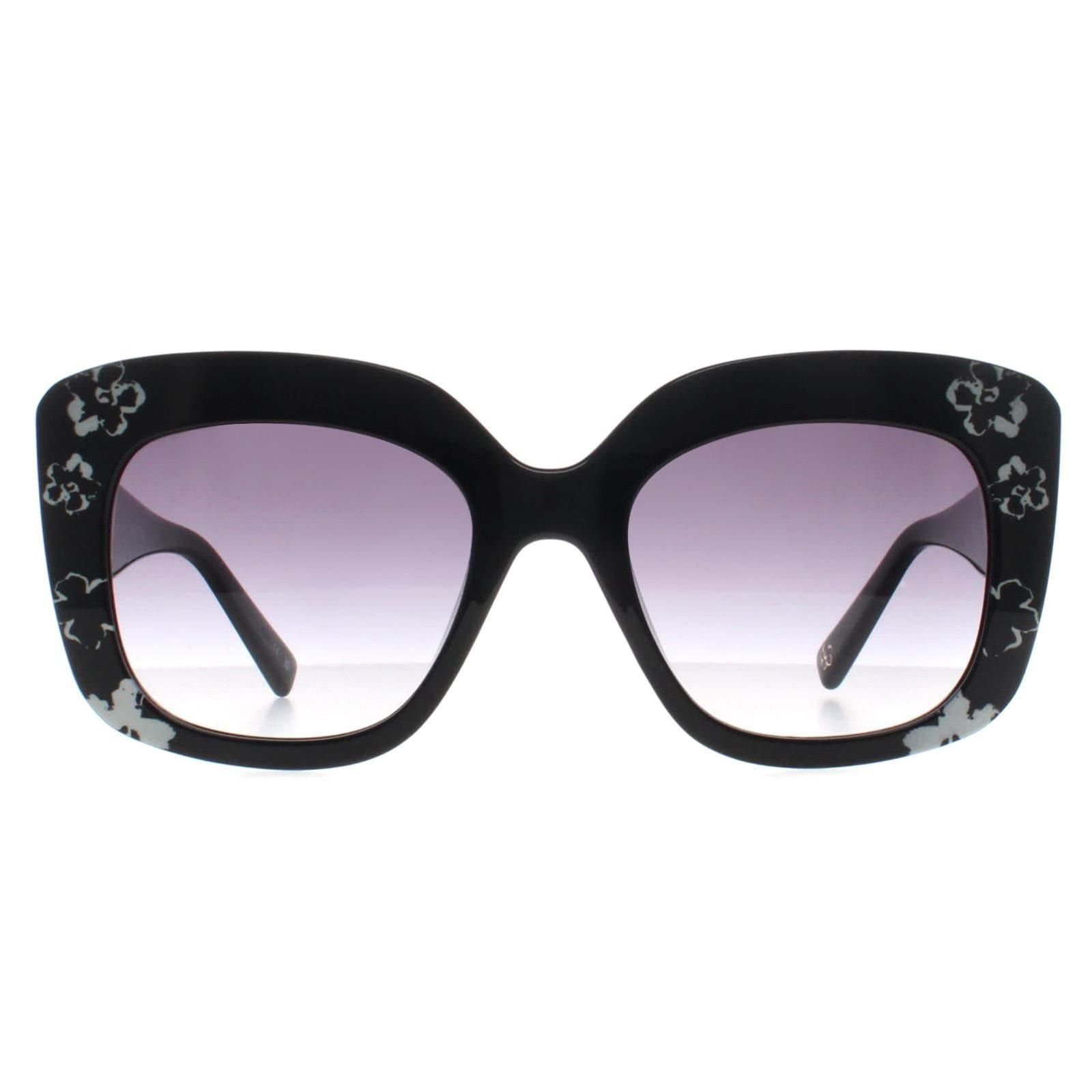 Ted Baker Ted Baker Women's Cat Eye Solid Black Flowers Grey Gradient TB1675 Hattie