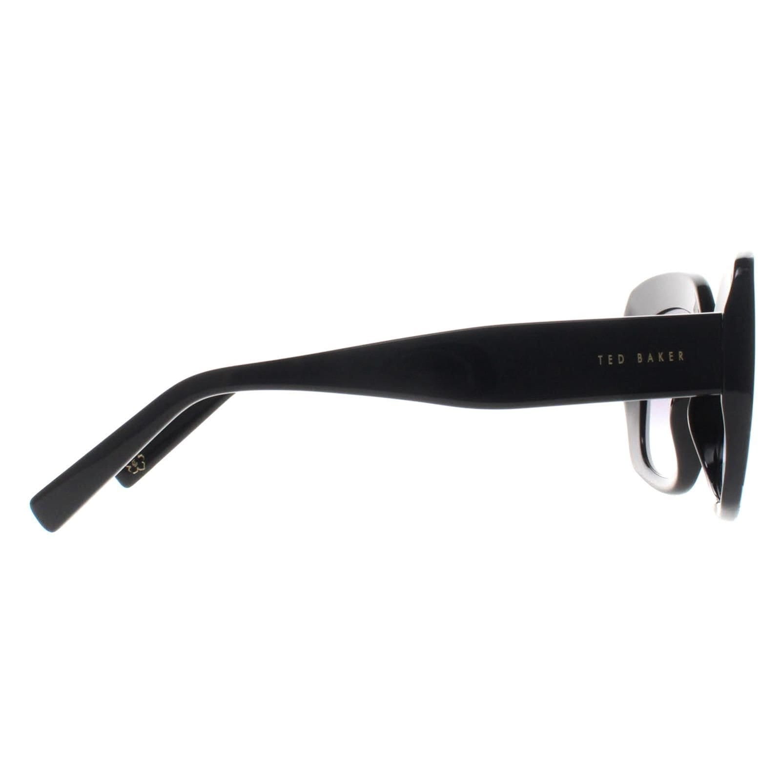 Ted Baker Ted Baker Women's Cat Eye Solid Black Flowers Grey Gradient TB1675 Hattie - 4