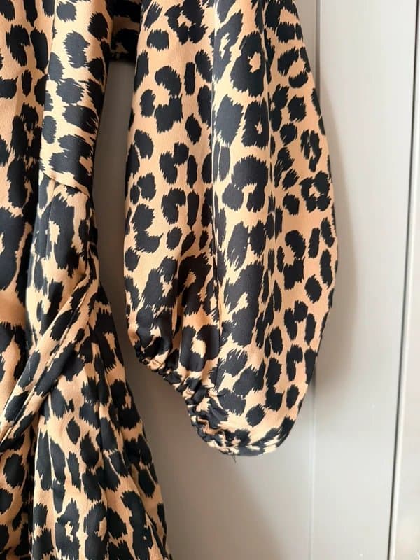 New Look New Look Satin Leopard Print Skater Dress UK 12