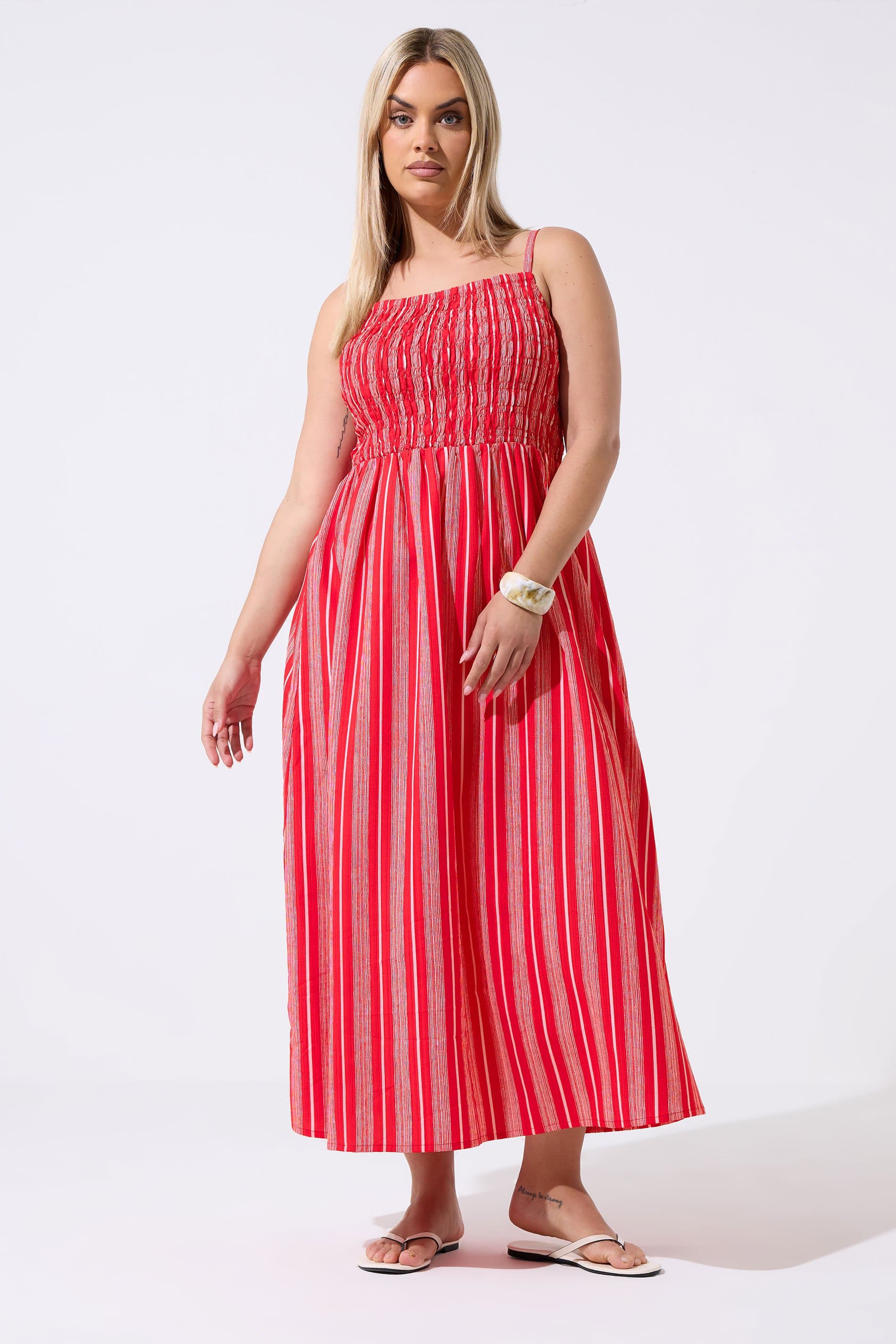 Limited Collection Plus Size Red Stripe Maxi Dress