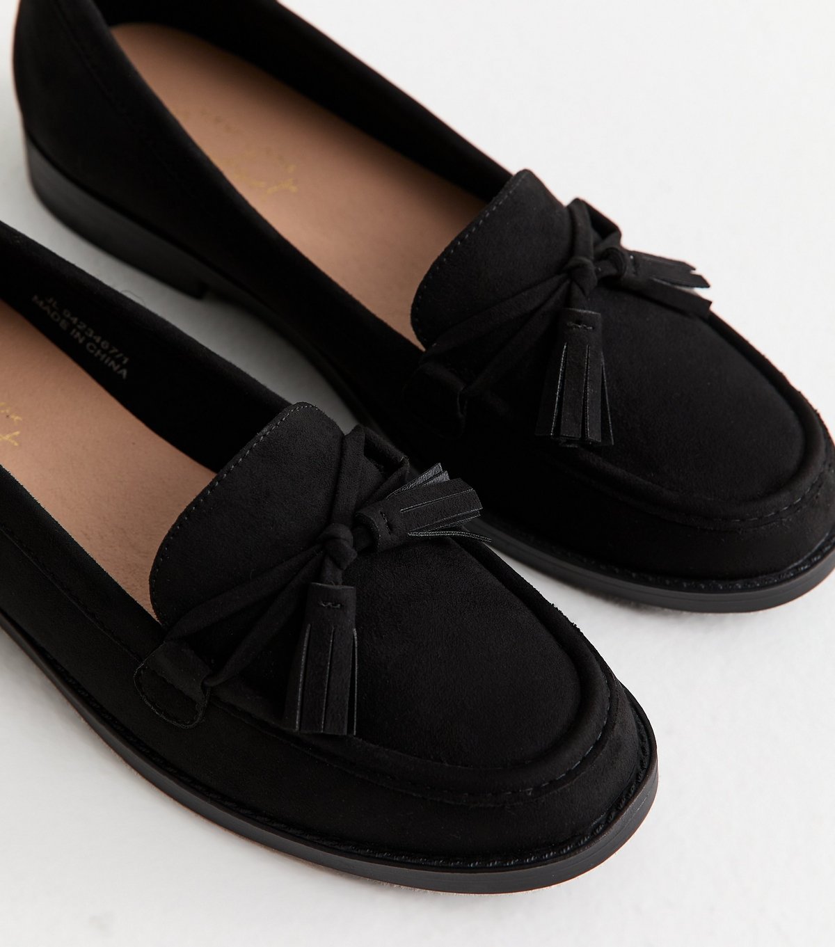 New Look Women's Black Faux Suede Bow Applique Loafer New Look - 4