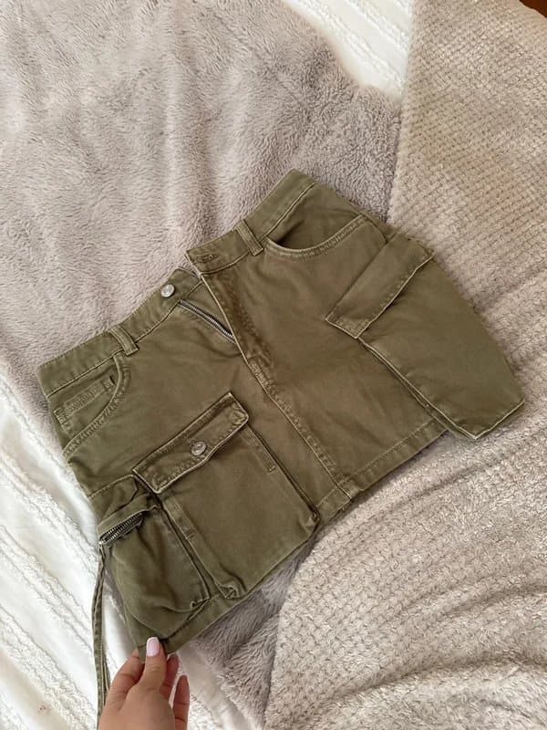 Bershka Green mini skirt