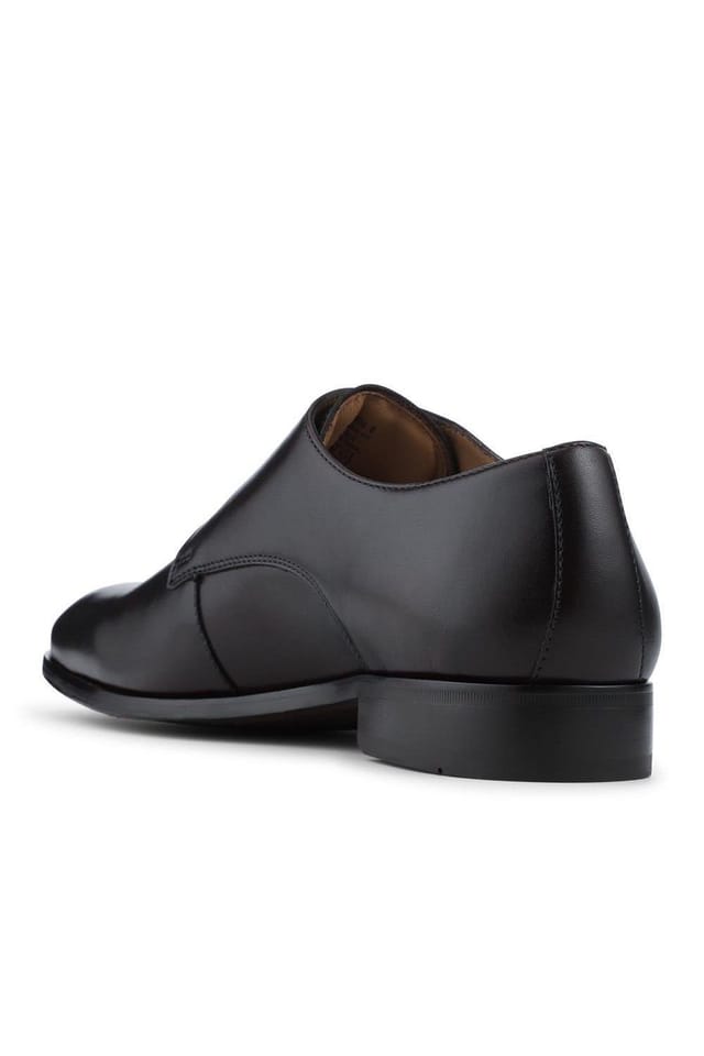 Jones Bootmaker Jones Bootmaker Men's Naveen Smart Leather Monk Strap Shoes in Dark Brown - 3