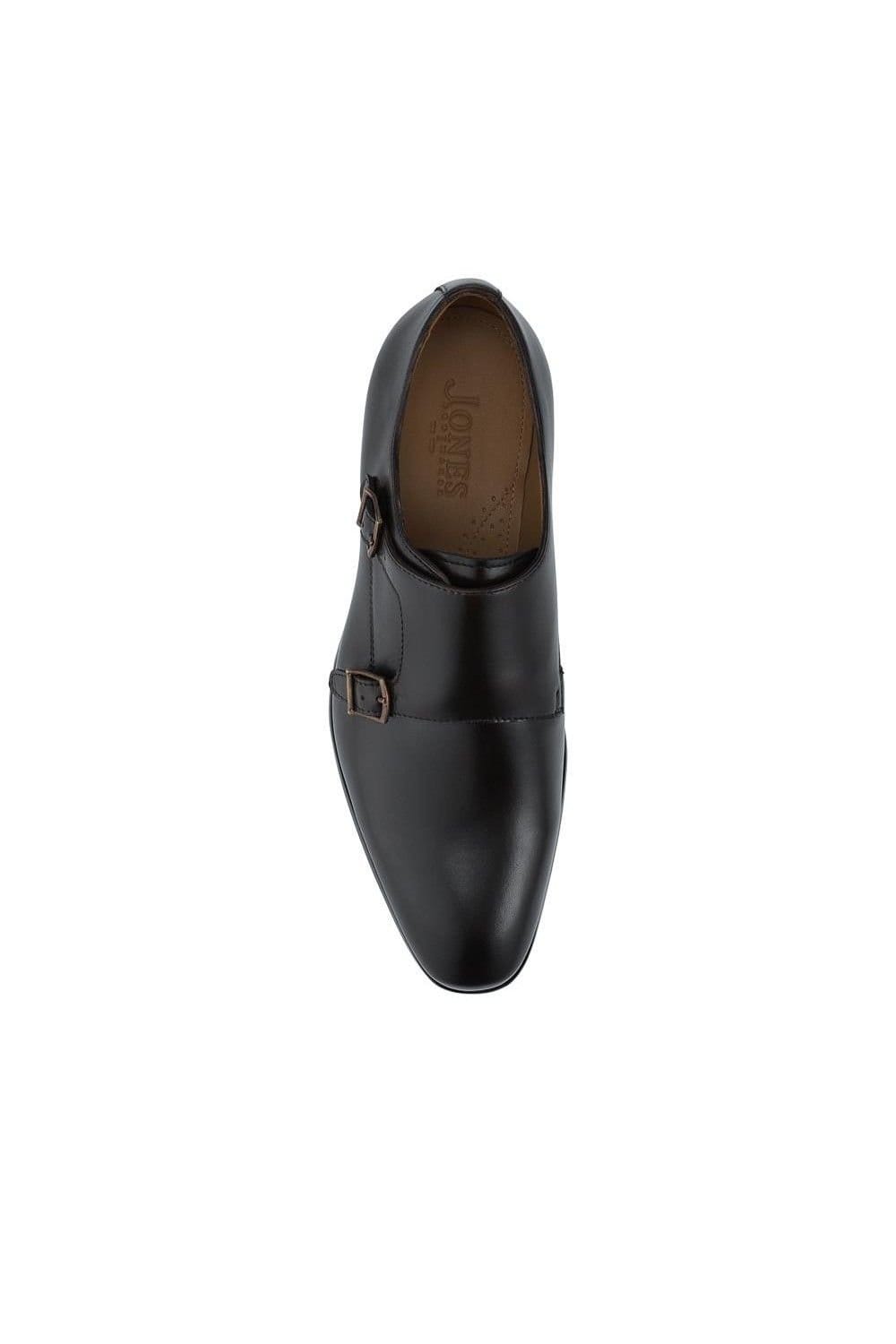 Jones Bootmaker Jones Bootmaker Men's Naveen Smart Leather Monk Strap Shoes in Dark Brown - 4
