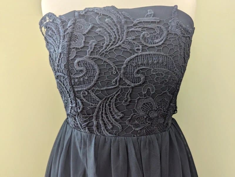 Boohoo Boohoo Boutique Lana Bandeau Lace & Tulle Prom Dress UK Size 8