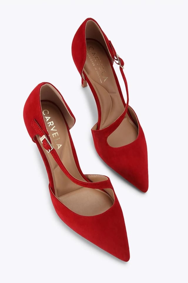 Carvela Carvela Women's 'Lorita Court' Suede Heels in Red - 2
