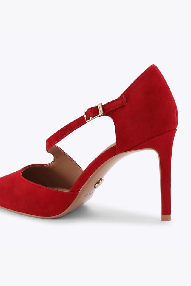 Carvela Carvela Women's 'Lorita Court' Suede Heels in Red - 3