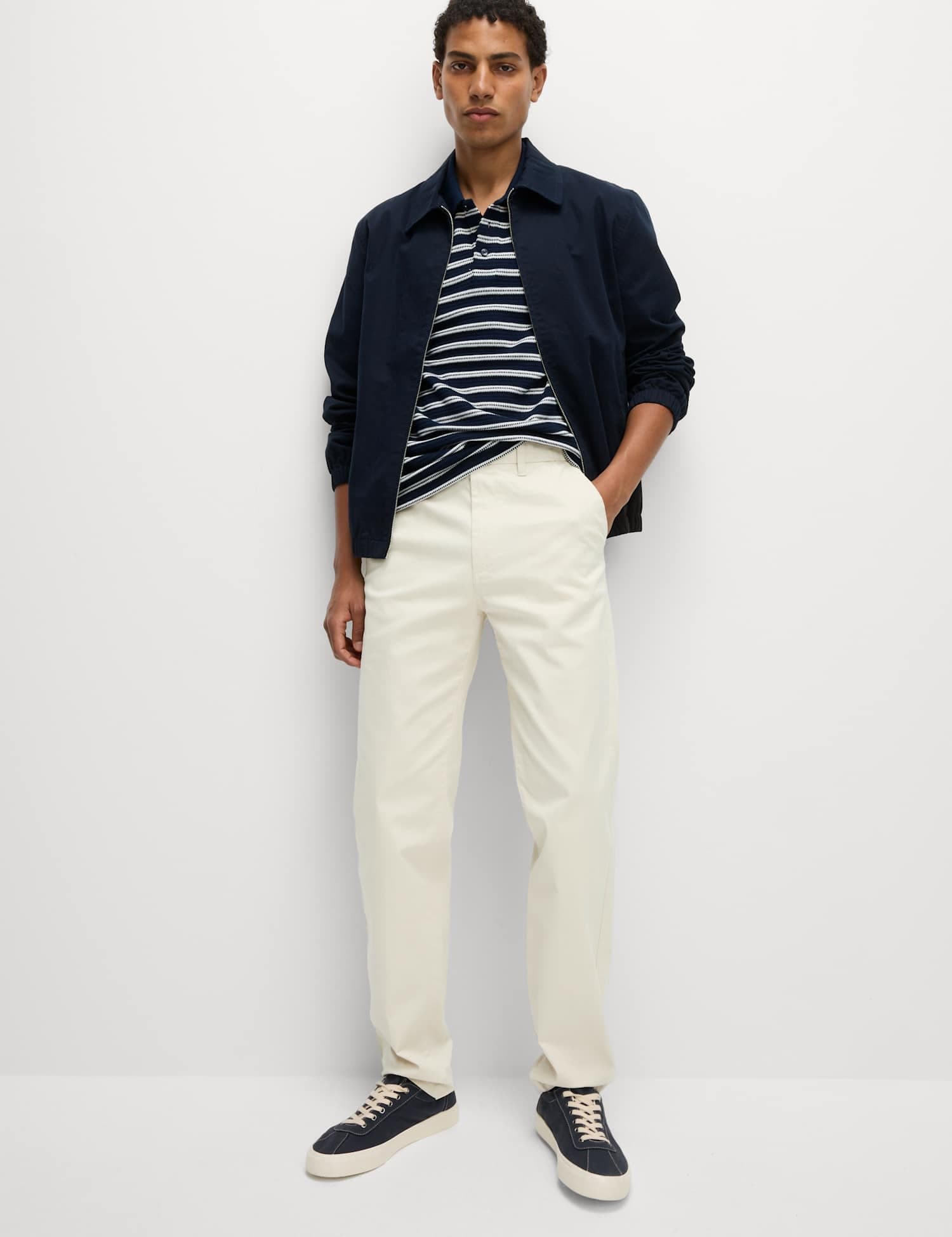 Marks & Spencer M&S Regular Fit Twill Chinos Ecru