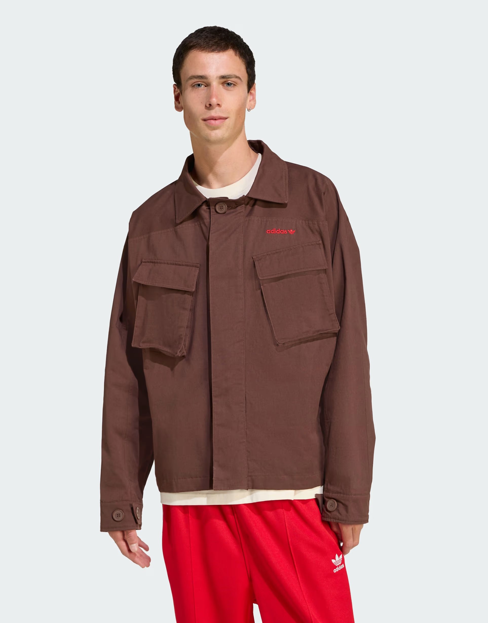 ASOS adidas Originals Regular fit jacket in auburn - 1