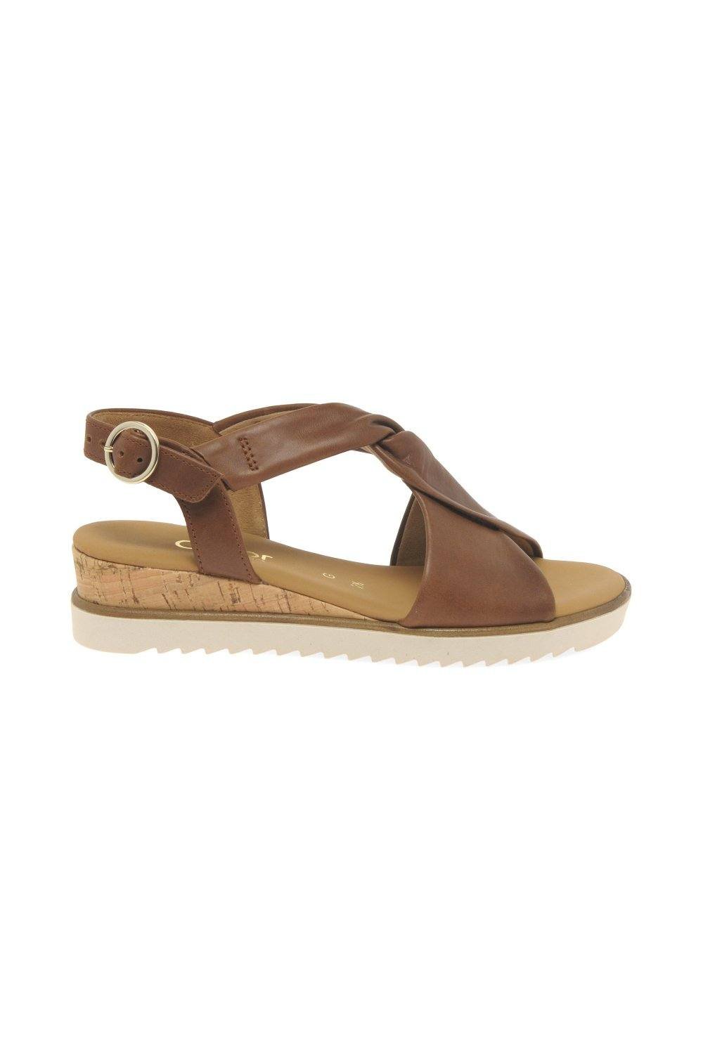 Gabor Gabor Women's 'Rich' Low Heeled Sandals in Camel - 2