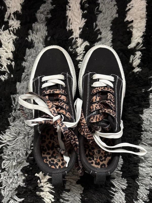 Bershka Black leopard sneakers