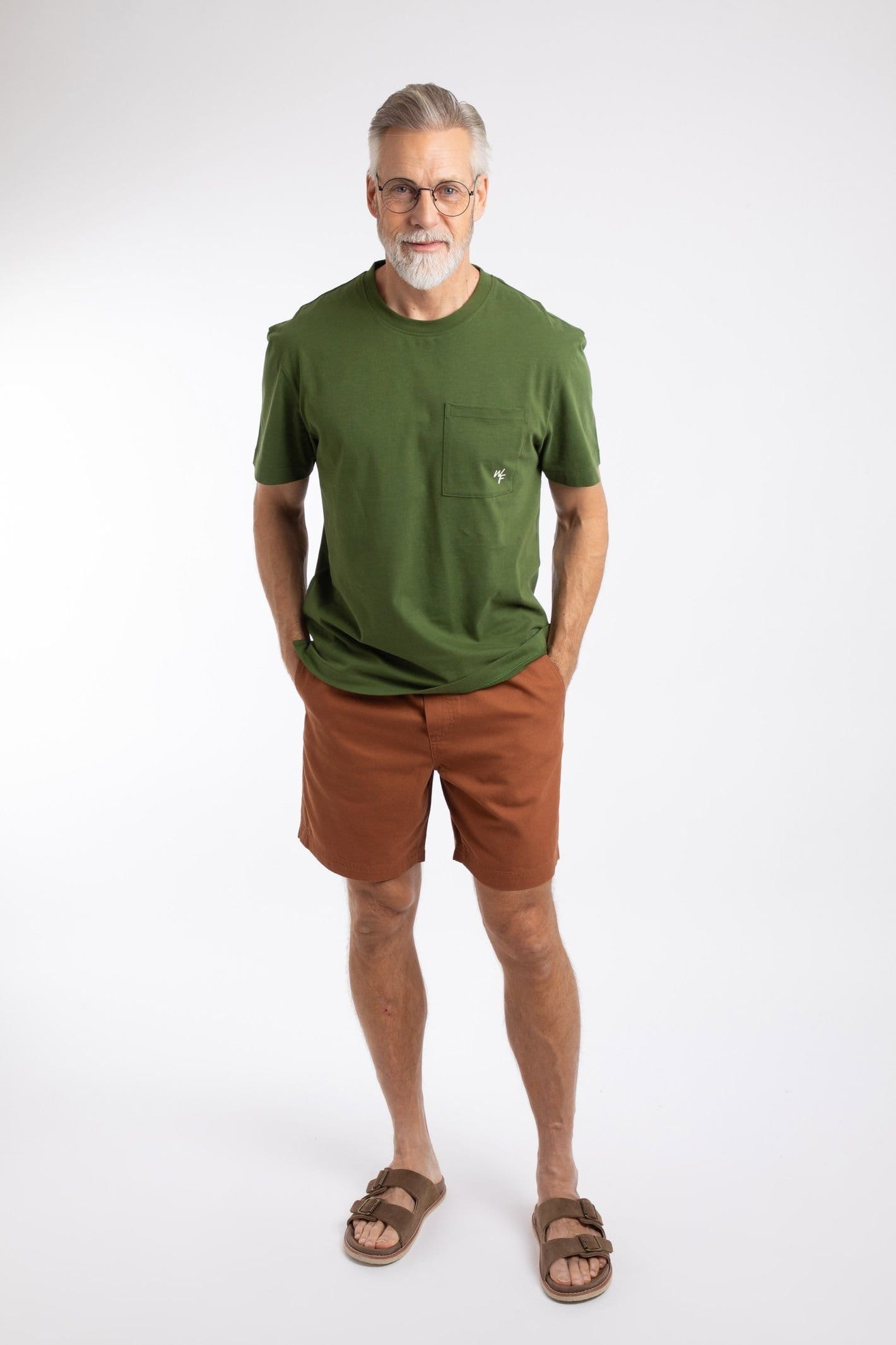 Weird Fish Weird Fish Men's Keaton Super Soft Pocket T-Shirt in Olive - 4