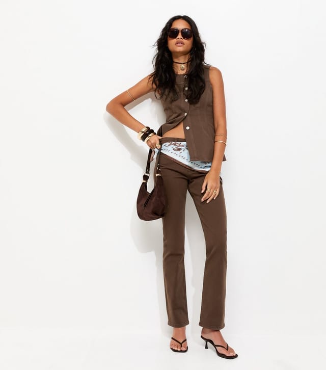 New Look Women's Brown Straight Leg Jeans New Look - 3