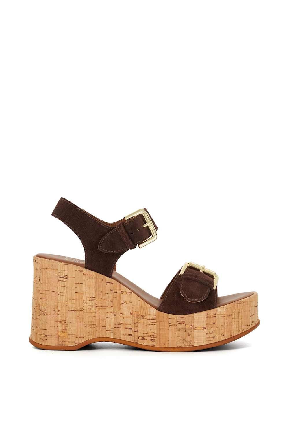 Dune London Dune London Women's 'Kamia' Suede Sandals in Brown - 4