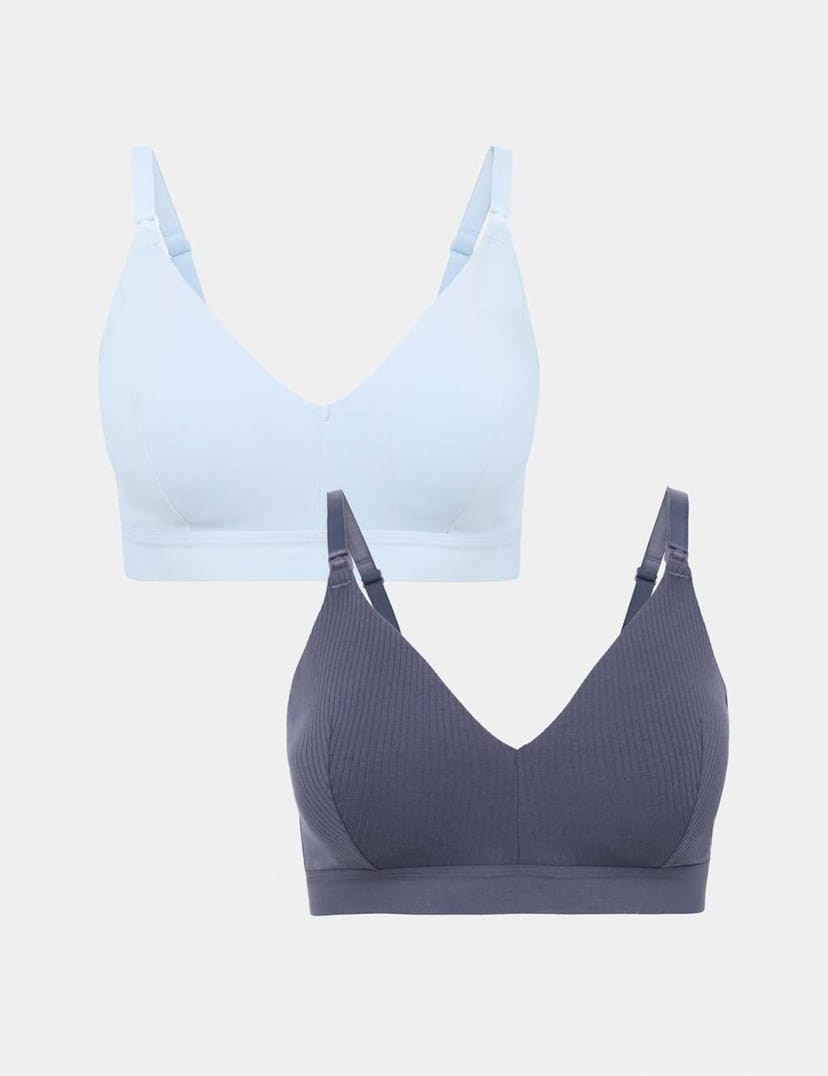 Marks & Spencer M&S 2 Pack Non Wired Nursing Bras A-D Pale Blue - 1