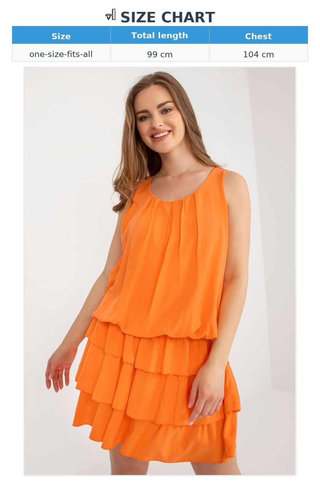 Love Lace Love Lace Women's Ochabella Sleeveless Summer Dress With Ruffles in Orange - 4
