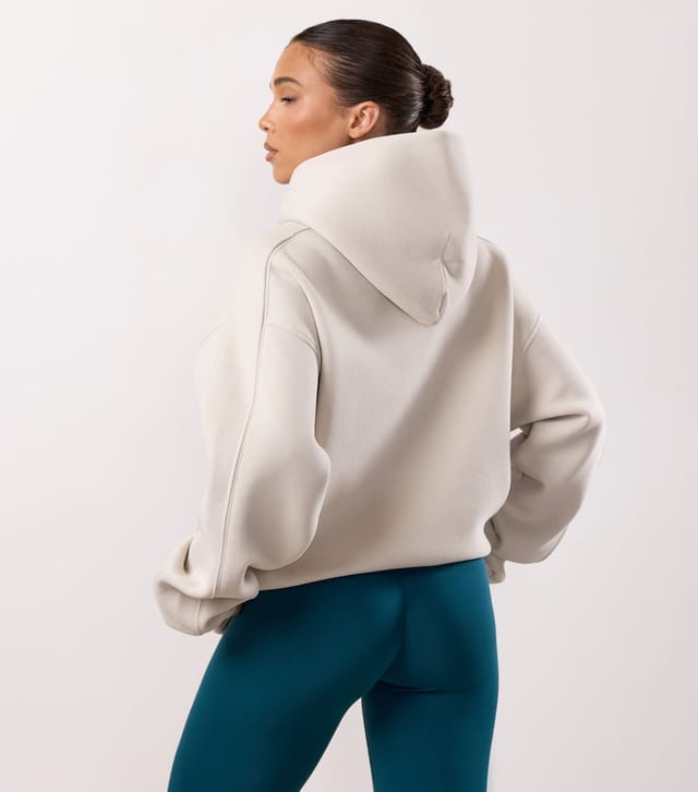 Gym King Women's Women's Light Grey Inspire Oversized Hoodie Gym King New Look - 3