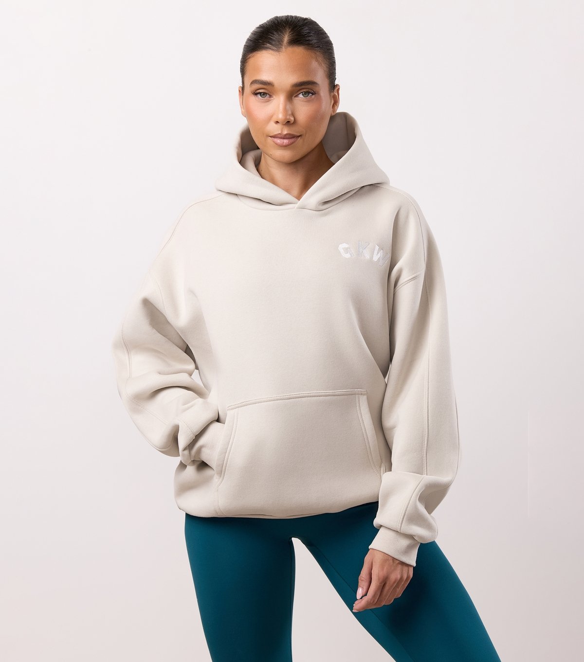 Gym King Women's Women's Light Grey Inspire Oversized Hoodie Gym King New Look - 4