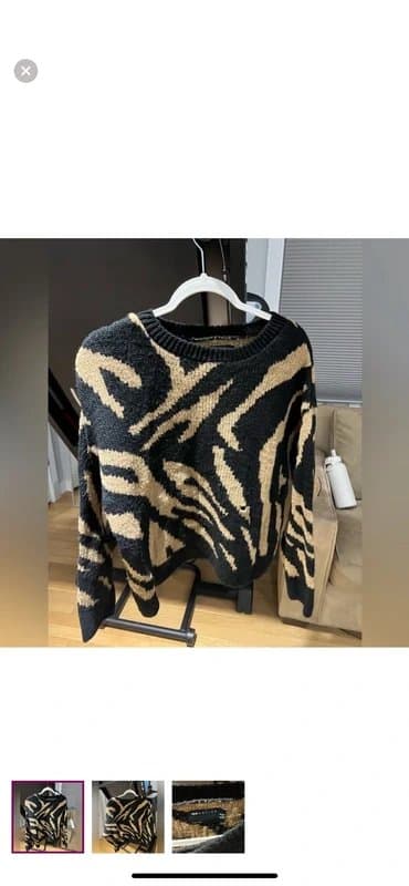 ASOS ASOS design black and tan patterned sweater