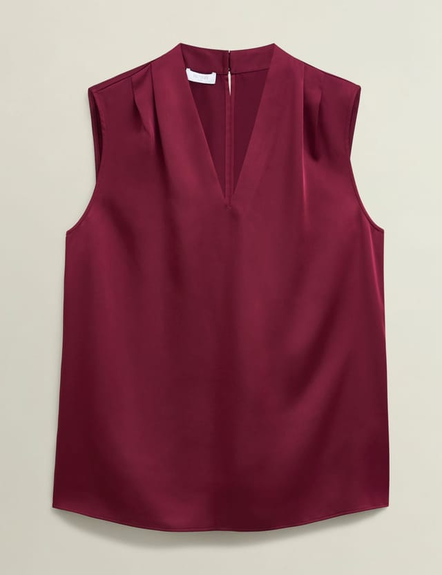Hobbs London Hobbs London Women's Nina Satin Blouse in Midnight - 2