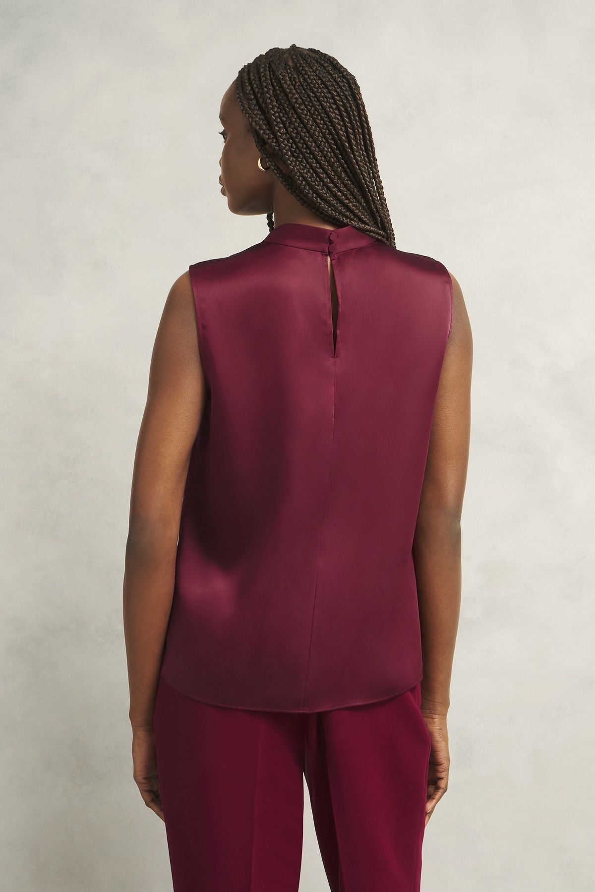 Hobbs London Hobbs London Women's Nina Satin Blouse in Midnight - 3