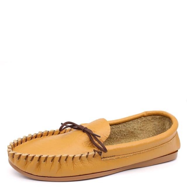 Coopers Coopers Men's Leather Moccasin Slippers in Tan - 2