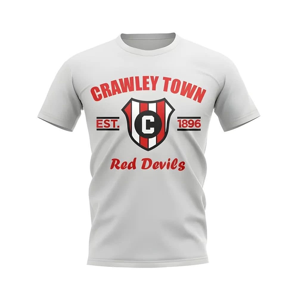Crawley Town Crawley Town Men's Personalised White Football T-Shirt
