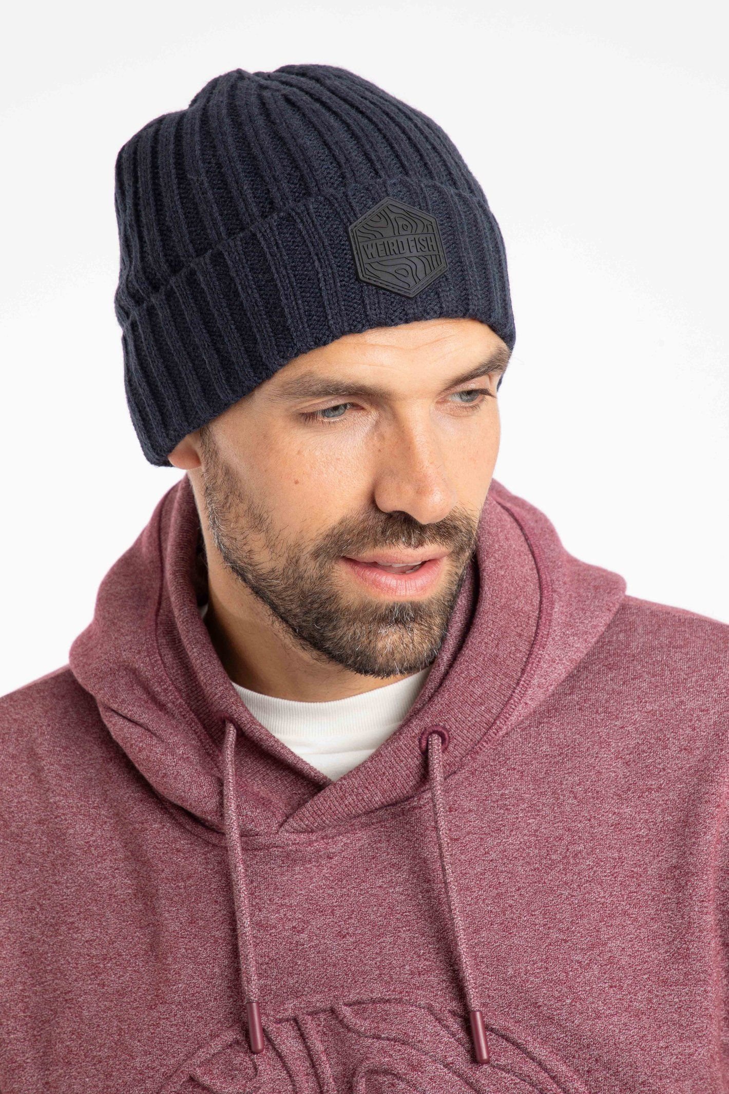 Weird Fish Weird Fish Men's Monreith Beanie in Midnight - 3