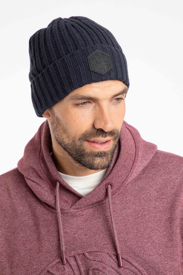 Weird Fish Weird Fish Men's Monreith Beanie in Midnight - 3