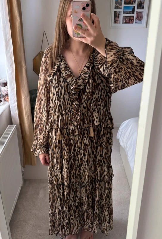 TU Animal Print Tiered Maxi Dress