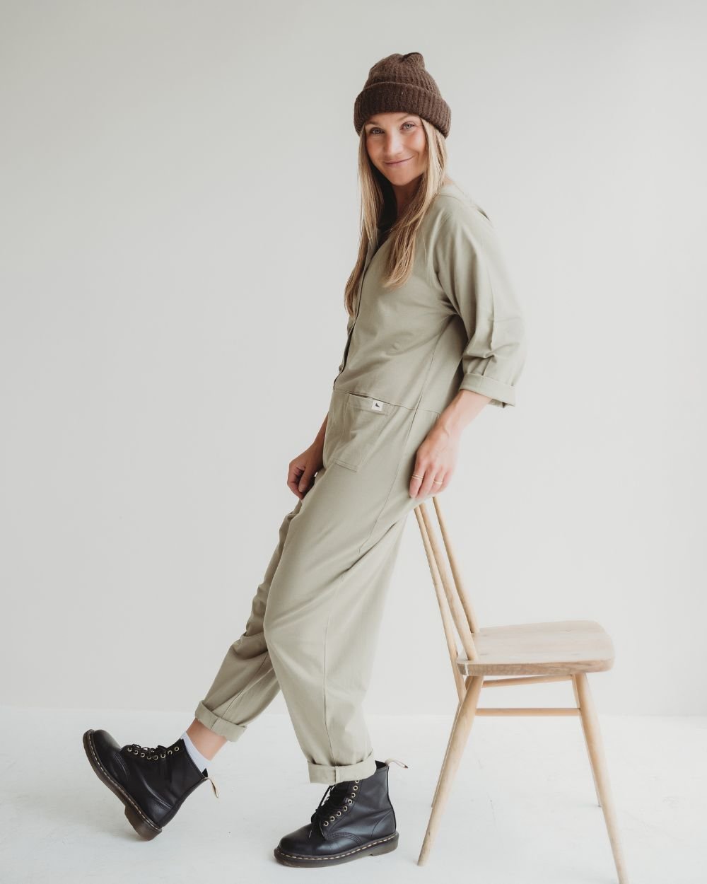 Turtledove London Turtledove London Women's Mila Stone Long Sleeve Jumpsuit - 3