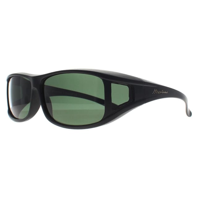 montana montana Men's Rectangle Matte Black G15 Polarized FO5 Fit Over Glasses Sunglasses - 2