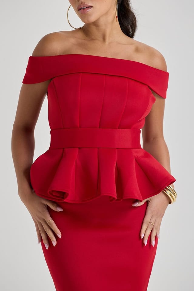 Little Black Dress Little Black Dress Women's LBD Collection Black Ascot Two Piece Set in Red - 2