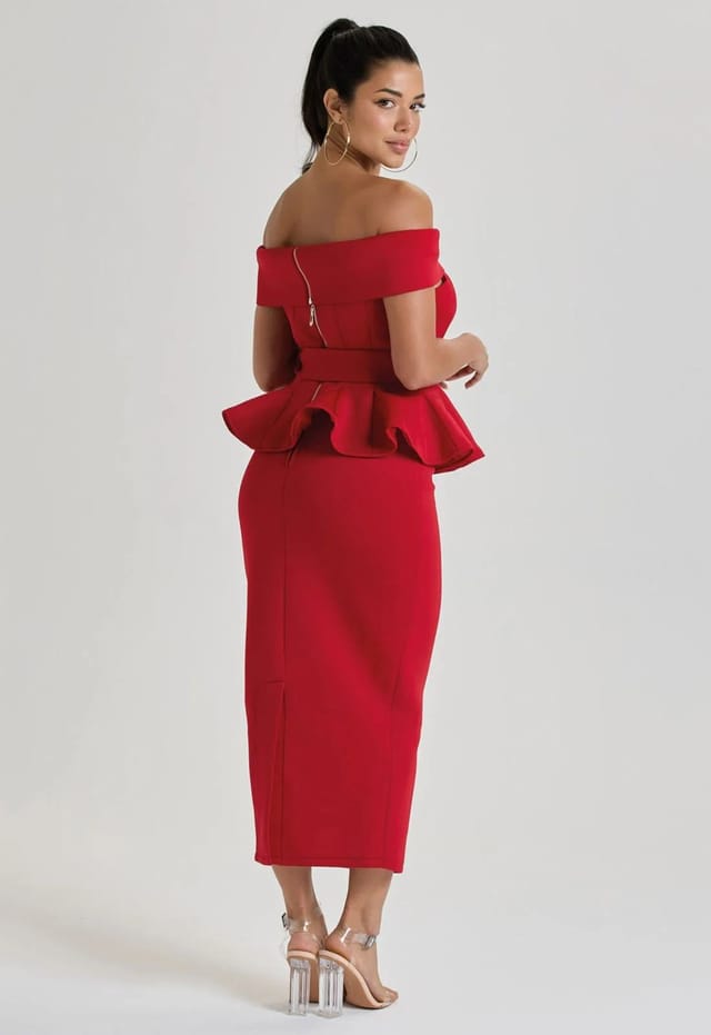 Little Black Dress Little Black Dress Women's LBD Collection Black Ascot Two Piece Set in Red - 3