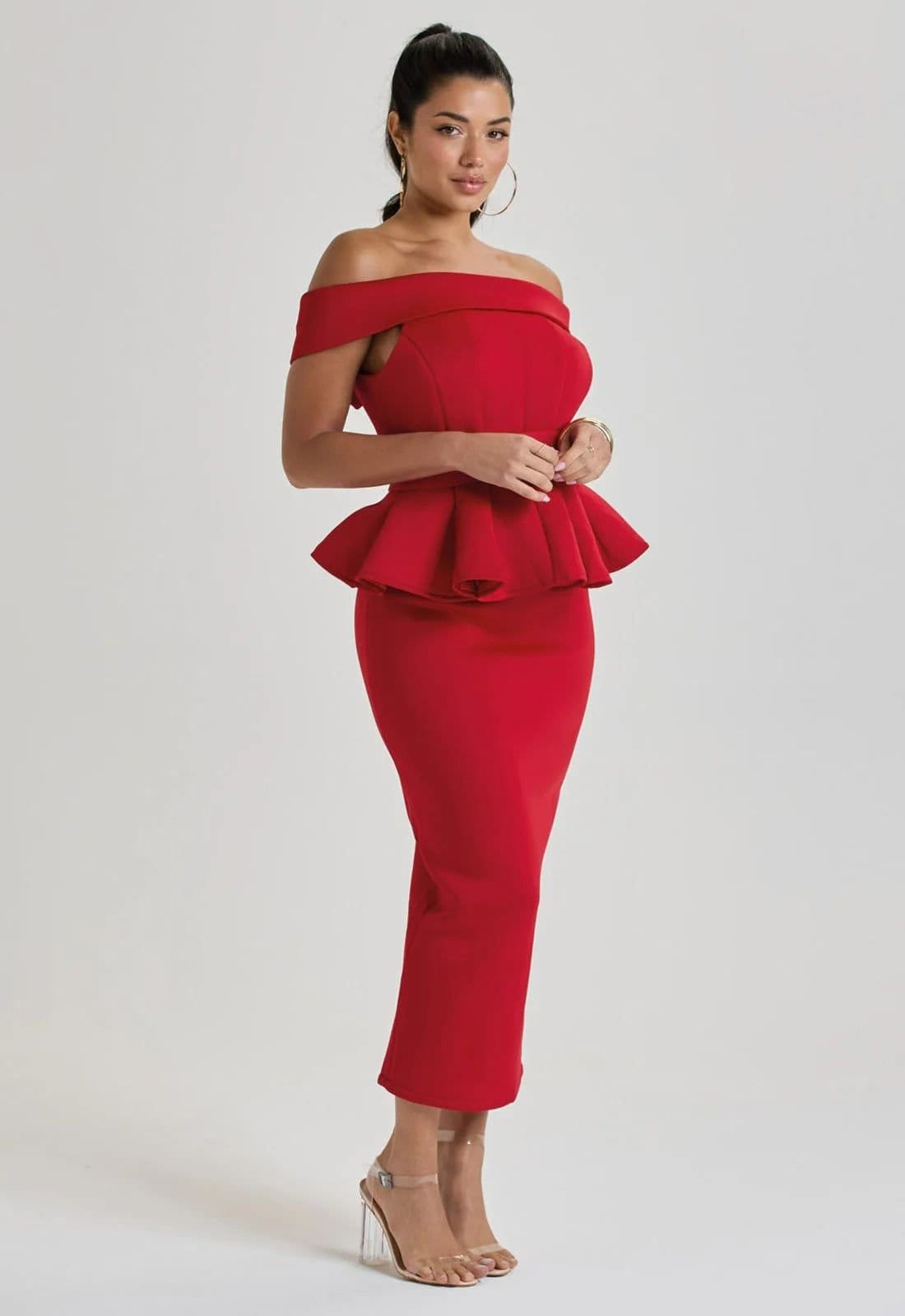 Little Black Dress Little Black Dress Women's LBD Collection Black Ascot Two Piece Set in Red - 4