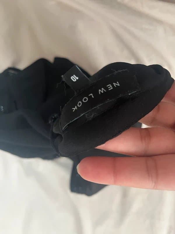 New Look new look embellished black cami top