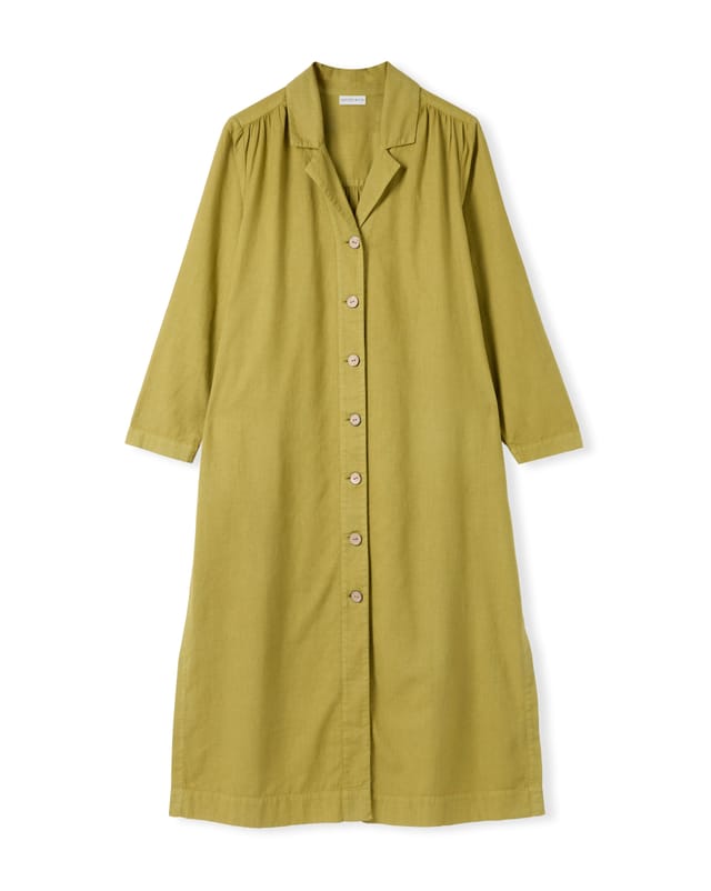 Celtic & Co Celtic & Co Women's Longline Overshirt Dress in Mustard - 2