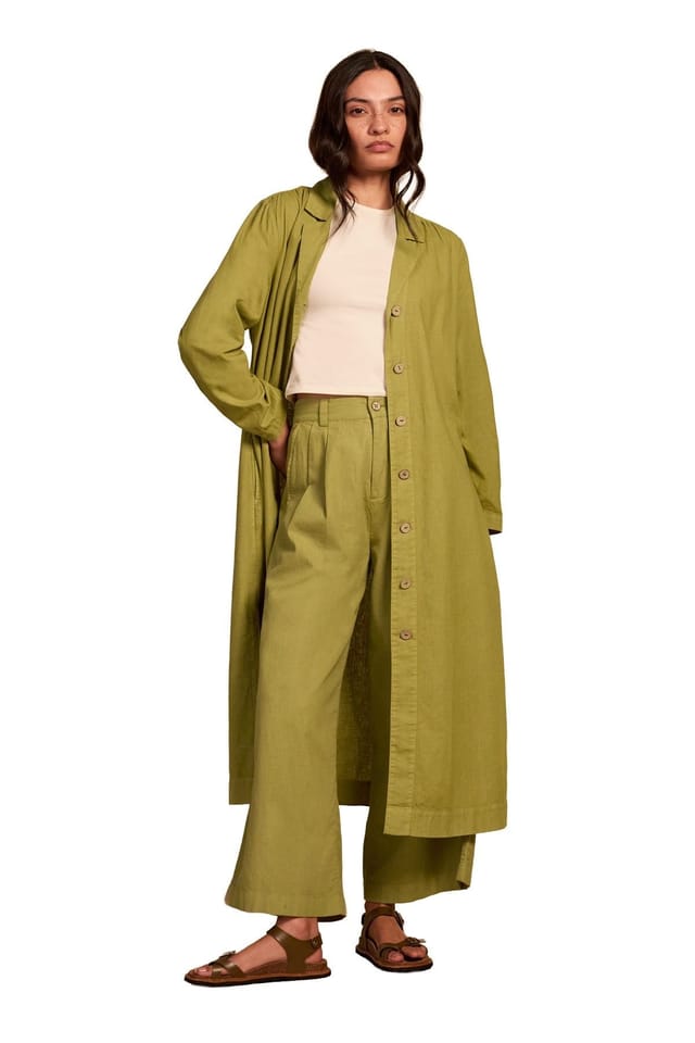 Celtic & Co Celtic & Co Women's Longline Overshirt Dress in Mustard - 3