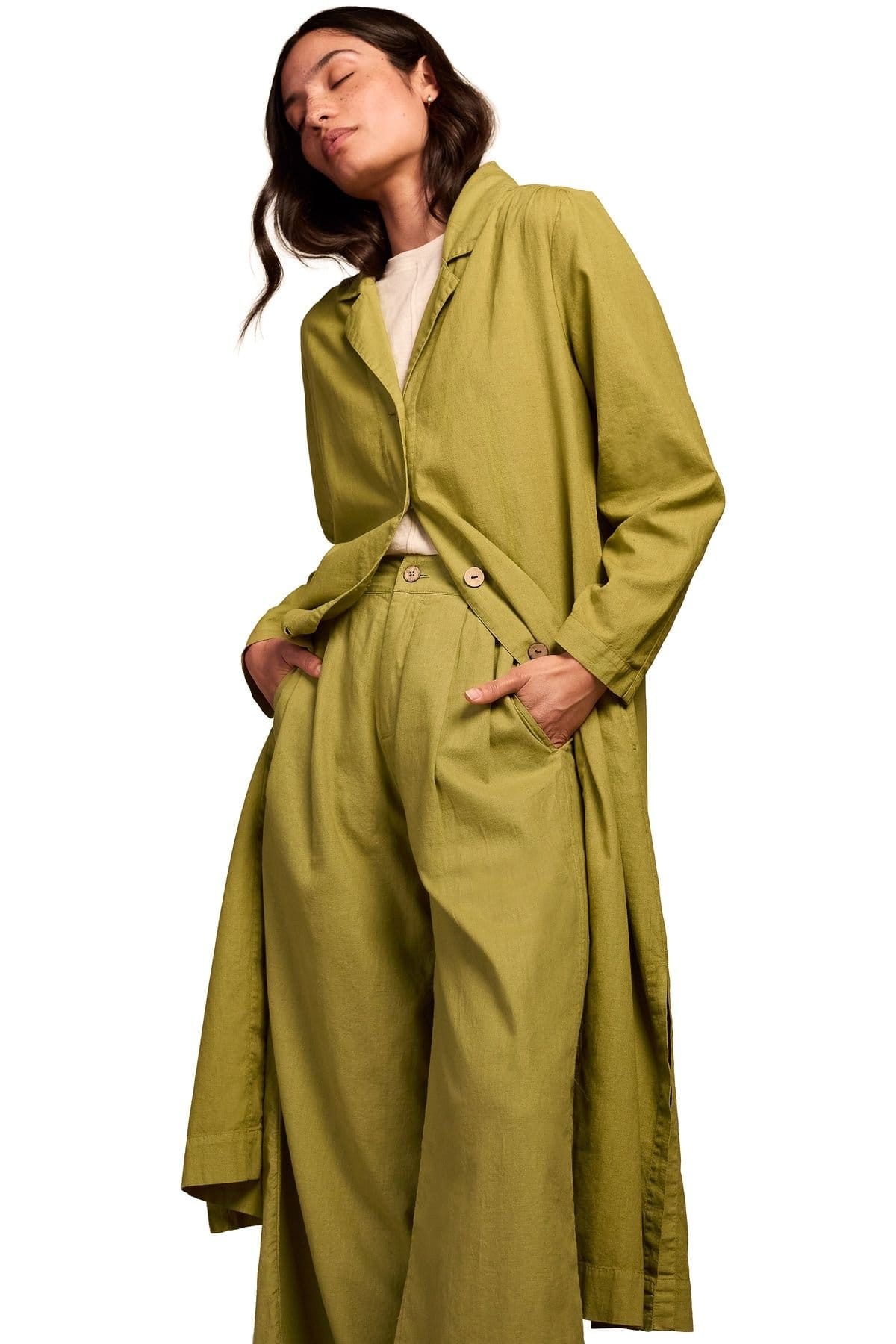 Celtic & Co Celtic & Co Women's Longline Overshirt Dress in Mustard - 4
