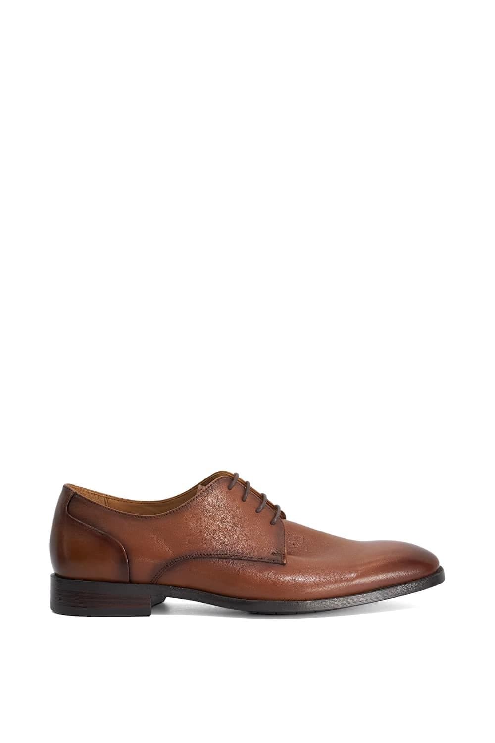 Dune London Dune London Men's Wide Fit 'Sole' Leather Derbies in Brown