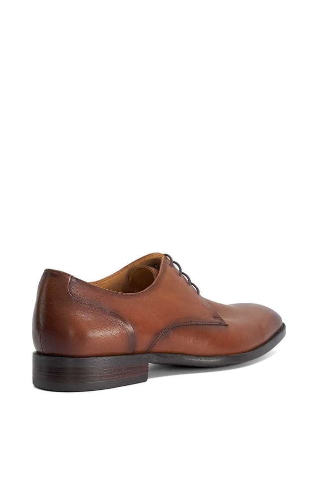 Dune London Dune London Men's Wide Fit 'Sole' Leather Derbies in Brown - 3