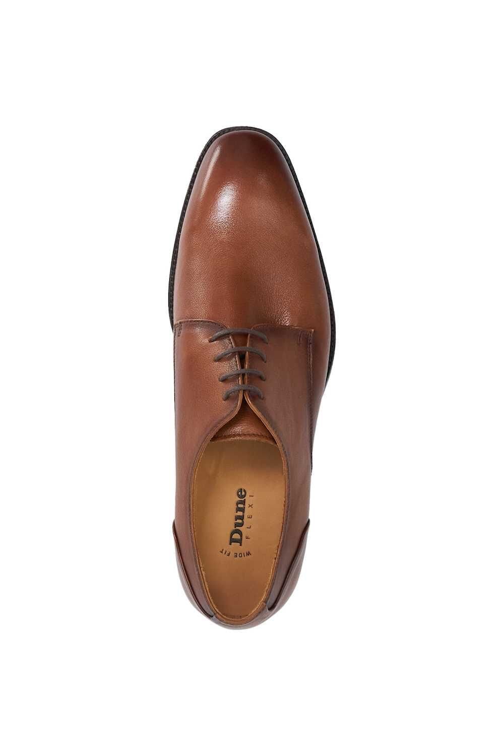 Dune London Dune London Men's Wide Fit 'Sole' Leather Derbies in Brown - 4