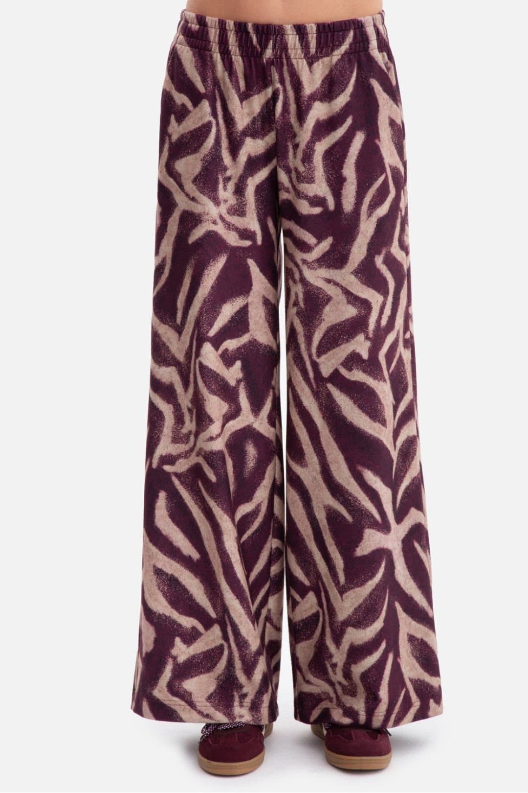 Love Lace Love Lace Women's Soft Brushed Print Wide Leg Trousers