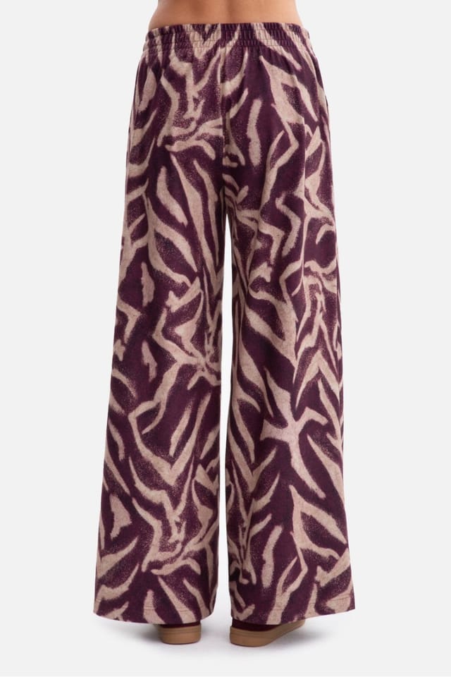 Love Lace Love Lace Women's Soft Brushed Print Wide Leg Trousers - 3