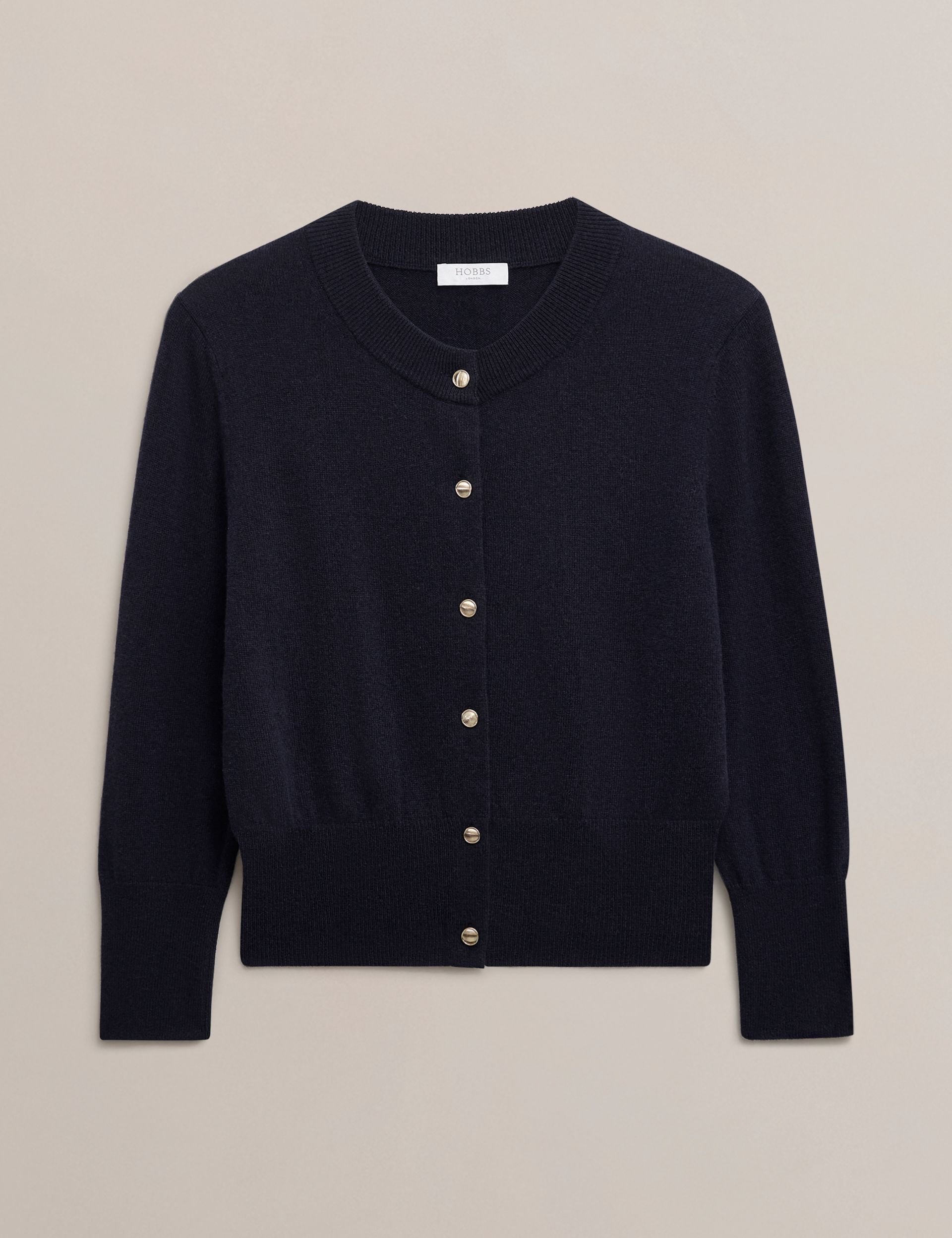 Hobbs London Hobbs London Women's Tresco Cashmere-Blend Button Cardigan in Dark Navy - 2