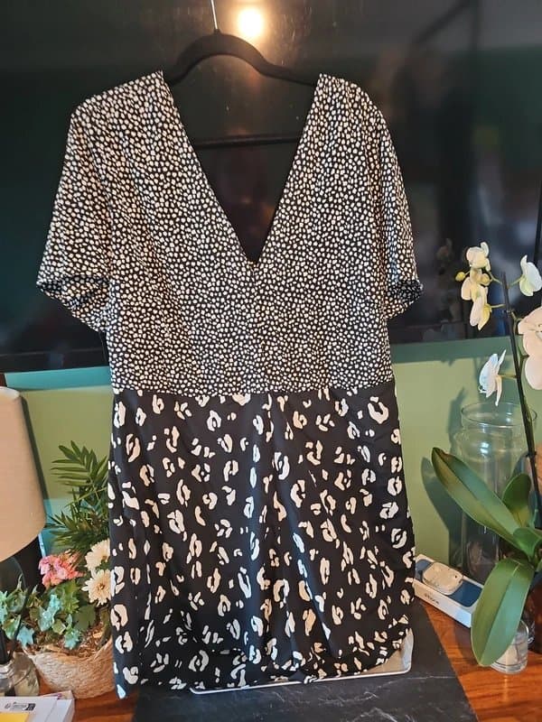 ASOS Asos size 20 22 leopard playsuit jumpsuit romper open back