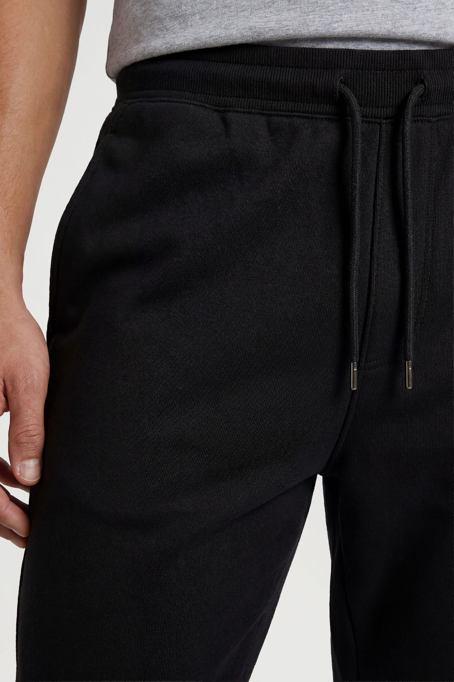 CICAY CICAY Men's Elastic Hem Joggers - Cotton Blend Tapered Fit in Black - 4