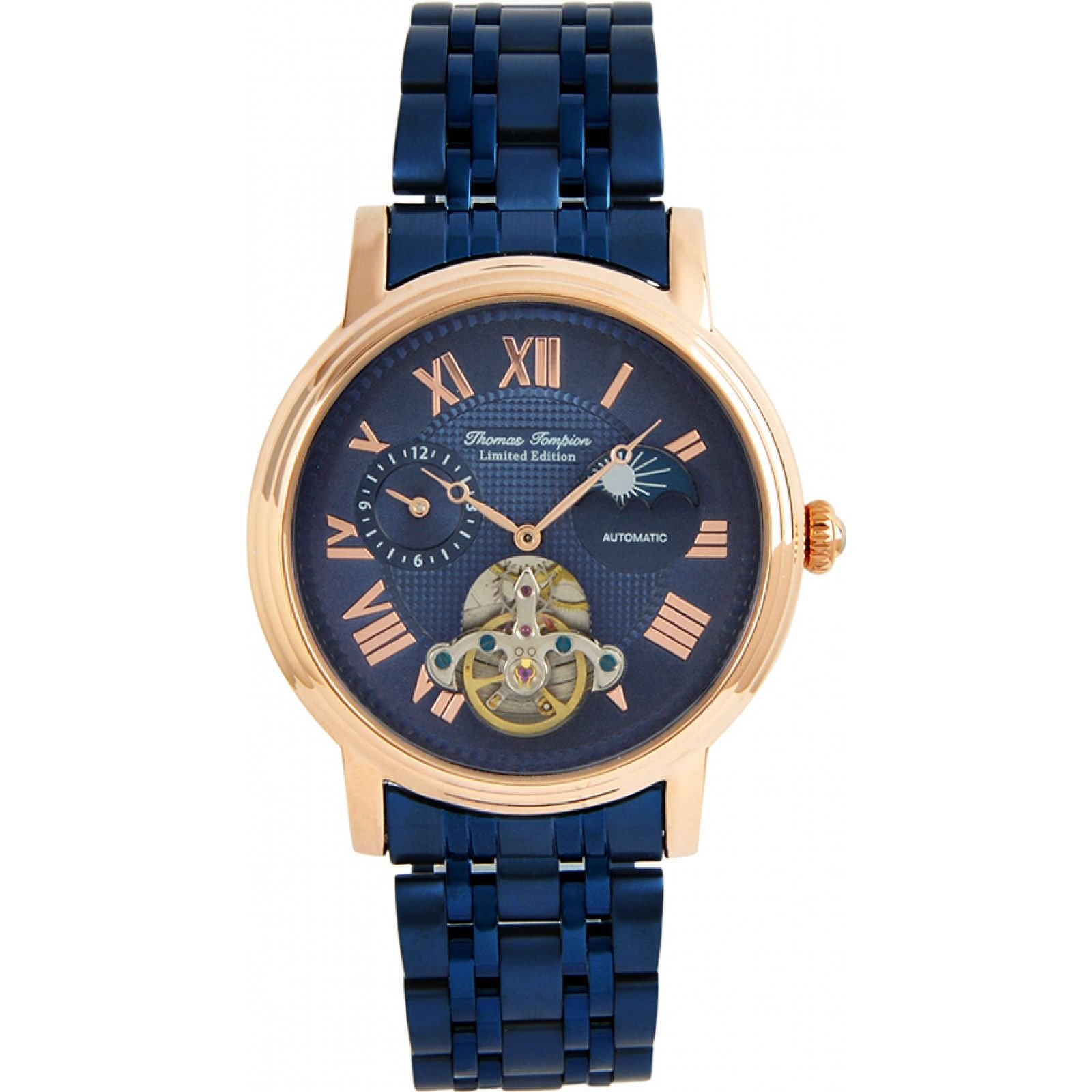 Thomas Tompion Thomas Tompion Men's TT-1263 London 44mm Automatic Watch in Blue - 1