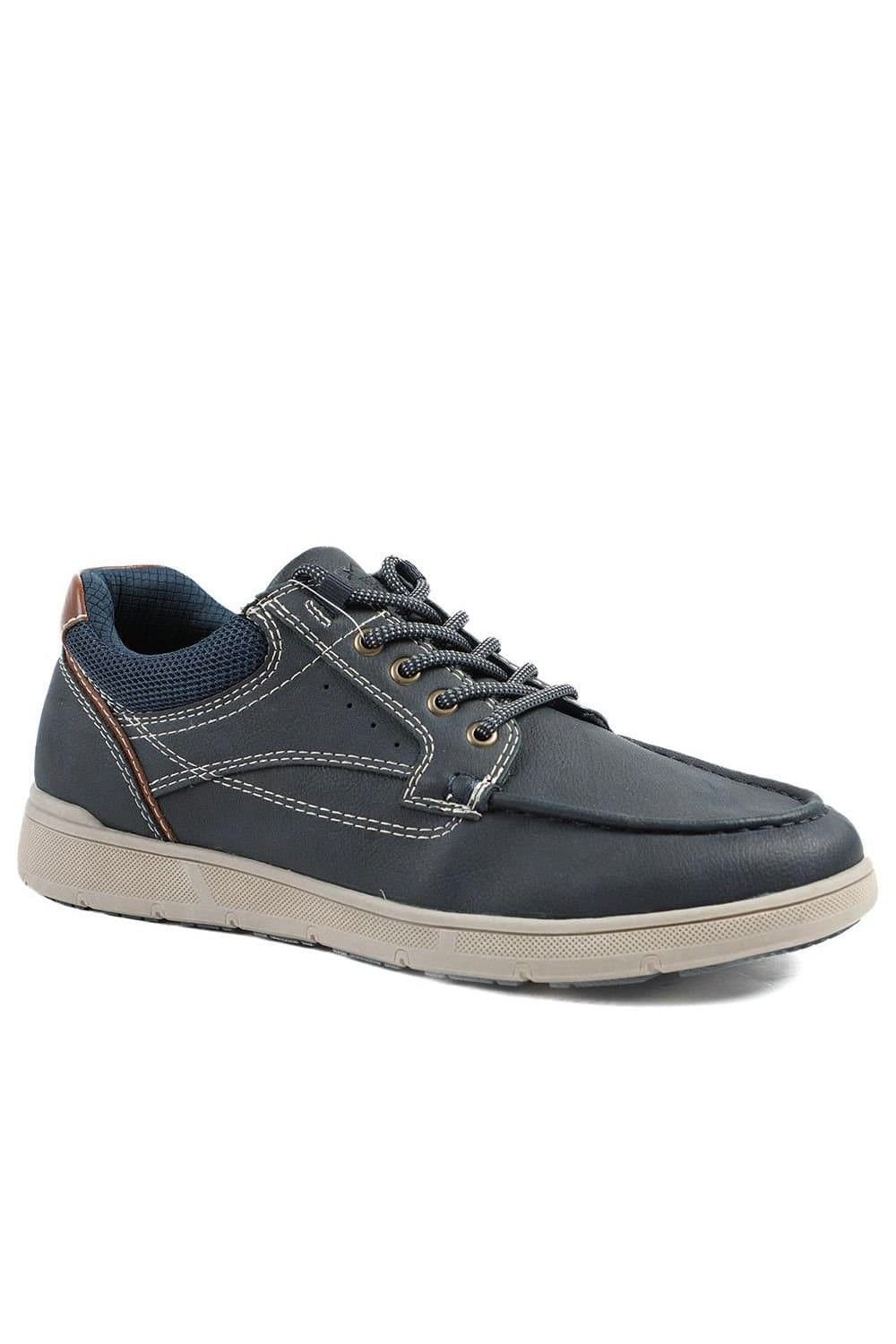 Pavers Pavers Men's Wide Fit Casual Lace Up Shoes in Navy