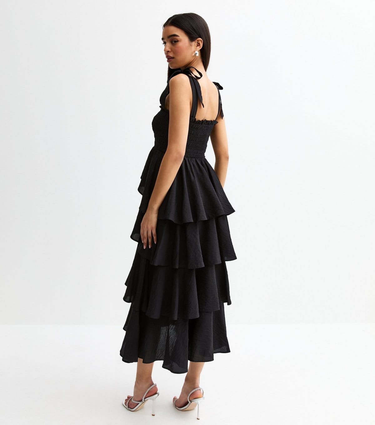 New Look Women's Black Multiway Tiered Midi Dress New Look - 4